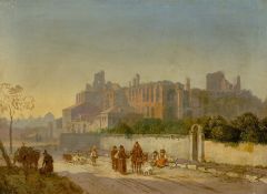 Heinrich Bürkel. ”Römische Straßenszene vor dem Palatin”. 1832