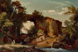Johann Wilhelm Schirmer. Arcadian landscape. Circa 1860
