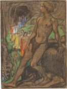 Ludwig von Hofmann. The Forest Man (Train of Women). Circa 1900