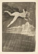 Max Klinger. ”Die Sehnsucht / Fliegendes Paar”. 1909