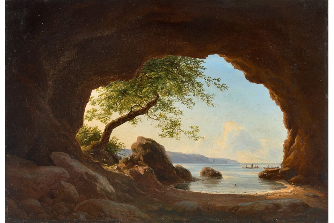 Georg Emil Libert. Felsengrotte auf Bornholm. Um 1840