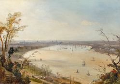 Théodore Gudin. Bordeaux vue des hauteurs. Circa 1850
