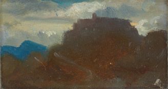 Johann Heinrich Schilbach. Two oil studies from Civitella.