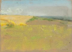 Ludwig von Hofmann. Summer landscape with coastal strip. Circa 1909 (?)
