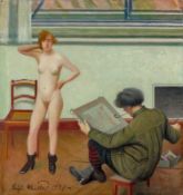 Richard Müller. Studio scene. 1921