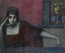 Adolf Frey-Moock. Woman with the head of Medusa. Circa 1910
