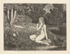 Max Klinger. ”Eva und die Zukunft. Opus III”. 1880