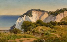 Carsten Henrichsen. Summer's day at Møns Klint. 1855