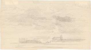 Christian Friedrich Gille. Eight drawings: Landscape and cloud studies. Circa 1851