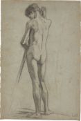 Ludwig von Hofmann. Supine nude of a boy. Presumably before 1894
