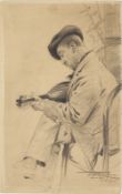 Wilhelm Kuhnert. Mandolin player in Anacapri. 1897