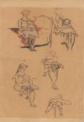 Heinrich Zille. Figure sketches.