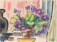 Karl Schmidt-Rottluff. ”Usambaraveilchen”. Circa 1955/64