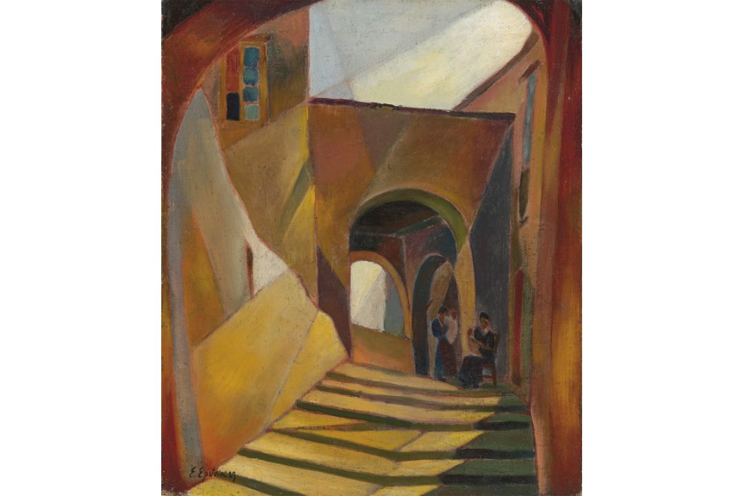 Elisabeth Epstein. Südliche Treppengasse mit zwei Frauen. 1929