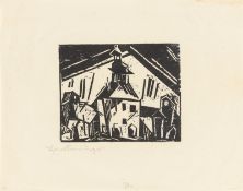 Lyonel Feininger. ”Rathaus von Zottelstedt”. 1918