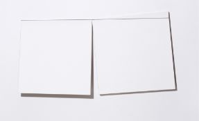 François Morellet. ”Seule droite traversant 2 carrés dans 2 plans différents”. 1978