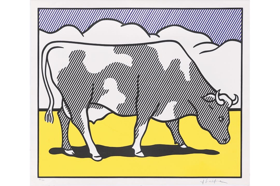 Roy Lichtenstein. „Cow Triptych (Cow Going Abstract) Poster“. 1982 - Bild 2 aus 4