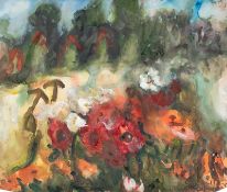 Klaus Fußmann. Flowers in the garden (Gelting). 1985