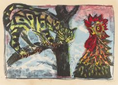 Otto Dix. ”Katze und Hahn”. 1966