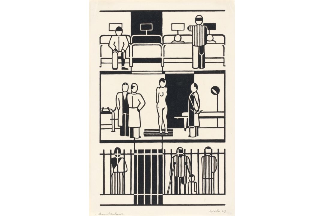Gerd Arntz. "Krankenhaus". 1927 - Bild 1 aus 3