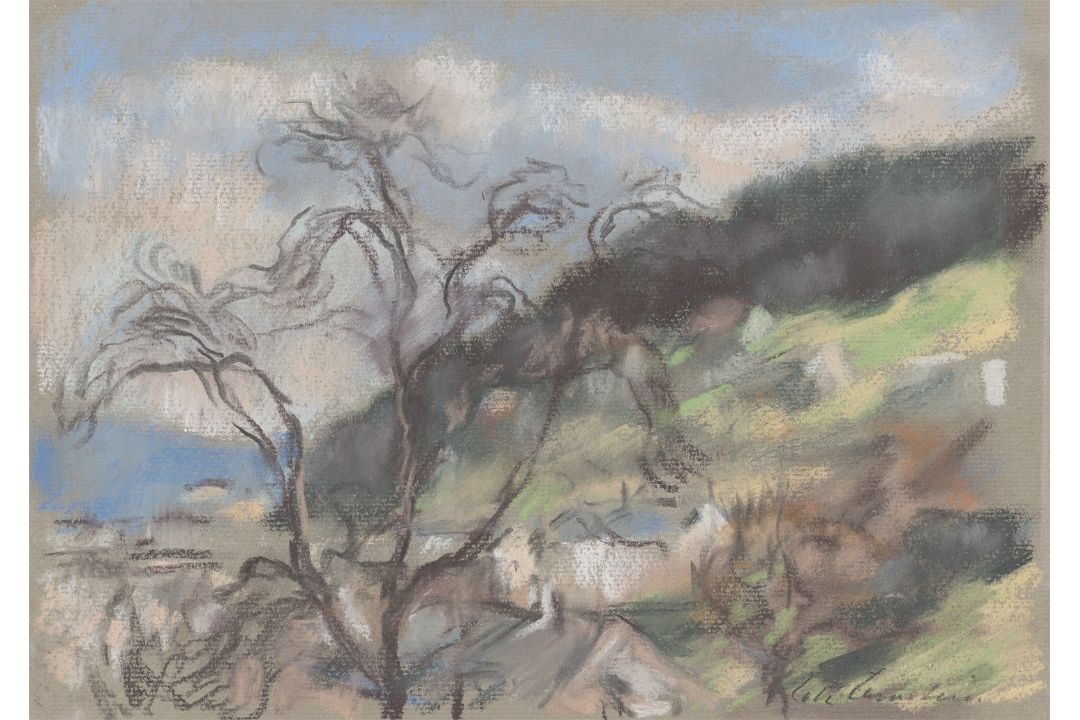 Lotte Laserstein. Landschaft bei Bad Schwalbach. 1964 - Bild 1 aus 4