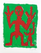 A.R. Penck. ”O.T. Peace”. Circa 1995