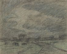 Otto Modersohn. ”Mondnacht über den Wümmeweiden”. Circa 1940