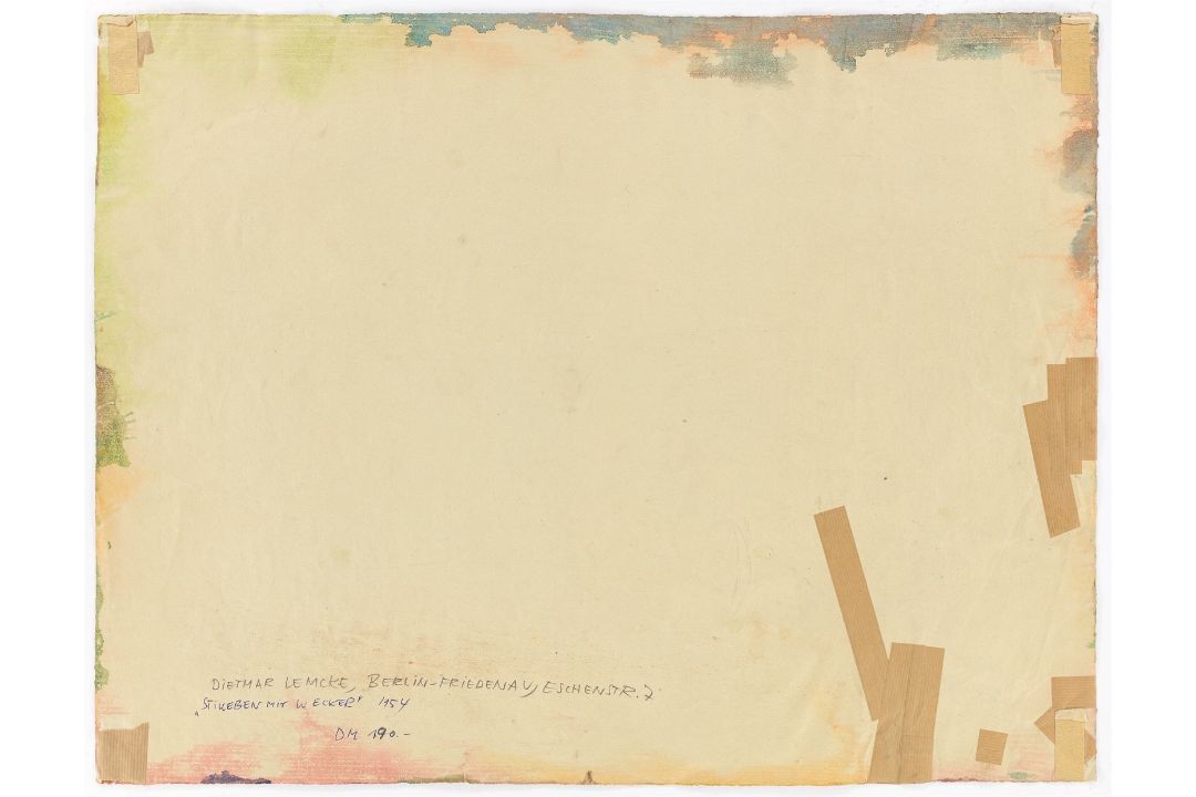 Dietmar Lemcke. „STILLEBEN MIT WECKER“. 1954 - Bild 3 aus 4