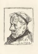 Otto Dix. ”Meine Mutter 86 Jahre alt II (nach links herab blickend)”. 1949