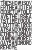 Christopher Wool & Félix Gonzáles-Torres. Untitled (The Show is over). 1993