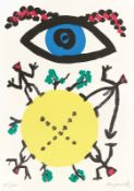 A.R. Penck. Eye over globe.