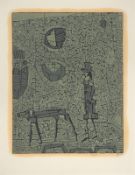 Horst Janssen. ”Mann und Hund”. 1961