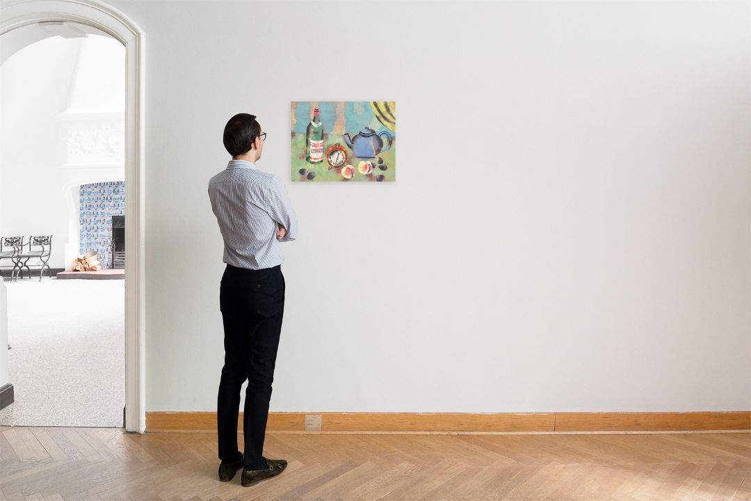 Dietmar Lemcke. „STILLEBEN MIT WECKER“. 1954 - Bild 4 aus 4