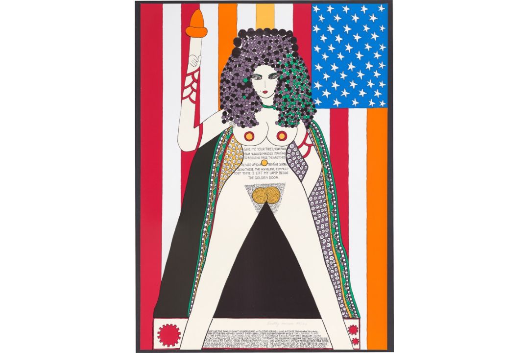 Dorothy Iannone. „I lift my lamp besides the golden door“. 1977 - Bild 2 aus 2