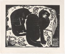 Karl Schmidt-Rottluff. ”Zwei Katzen I”. 1914