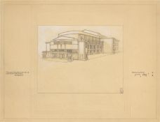 Marcel Kammerer. Wettbewerbsprojekt für das Theater Maior Gheorghe Pastia in Focsani. 1909
