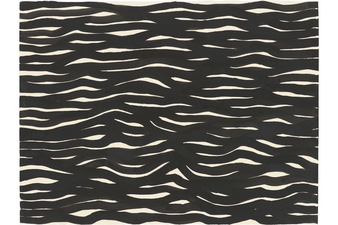 Sol LeWitt. Horizontal Brushstrokes (More or Less). 2002