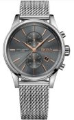 Hugo Boss 1513440 Men's Jet Silver Mesh Band Chronograph Watch