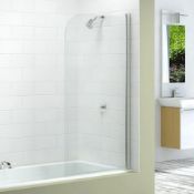 New (WG62) 1500x800mm Single Curved Bathroom Screen