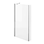 New (M31) 1500x815mm L-Shape Bath Screen. RRP £189.99. 4mm Tempered Safety Glass Screen Com...