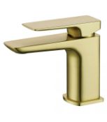 New (NY38) D Brushed Brass Basin Mixer. Clean, straight lines, uncluttered spaces. Embrace mod...
