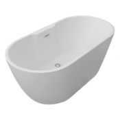 New (NY3) Harlesden Freestanding Double Ended Bath 1655mm x 745mm - White. Dimensions: H 580mm...
