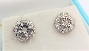 Diamond Stud Earrings New with Gift Box