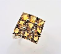 Sterling Silver 1.8ct Citrine Ring New with Gift Box