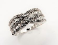 Sterling Silver White Topaz Ring New with Gift Pouch