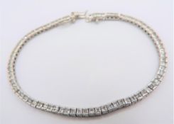 Sterling Silver 7ct CZ Tennis Bracelet
