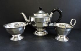 Antique Silver Plate 3 Piece Batchelor Tea Set