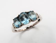 Sterling Silver 1.64 ct Topaz Gemstone Ring New with Gift Pouch