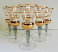 Vintage 24k Gold Venetian Sherry/Liqueur Glasses