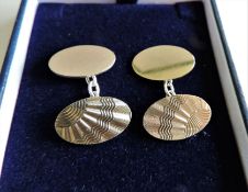 Antique Gold on Sterling Silver Cufflinks circa 1906